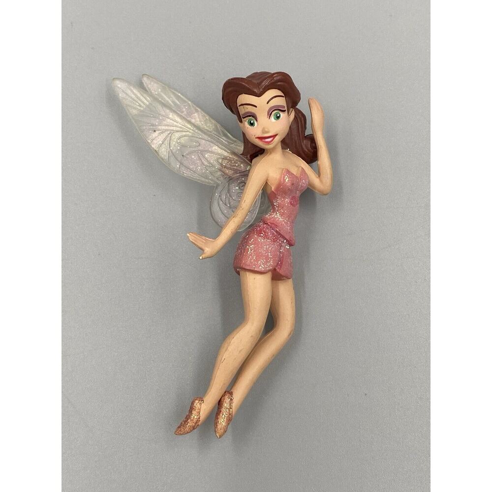 Disney 3.5” PVC Fairy Figure W/ Wings & Glitter Dress